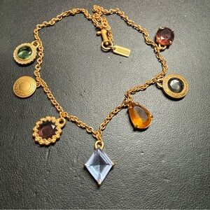 Rare COACH Vintage Charm Pendants Necklace Gold Tone